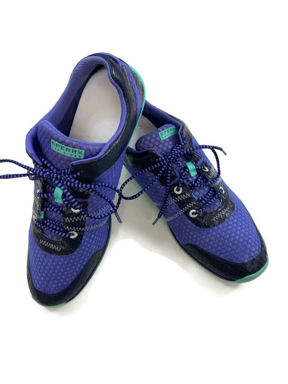 Sperry Top Sider PT Breeze Shoes Oxford Lace Up Black Iris Rare HTF Womens Sz 10
